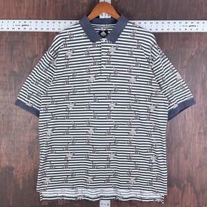 Tabasco Hot Sauce AOP All Over Print Golf Polo Shirt Men 2XL 100% Cotton Vintage